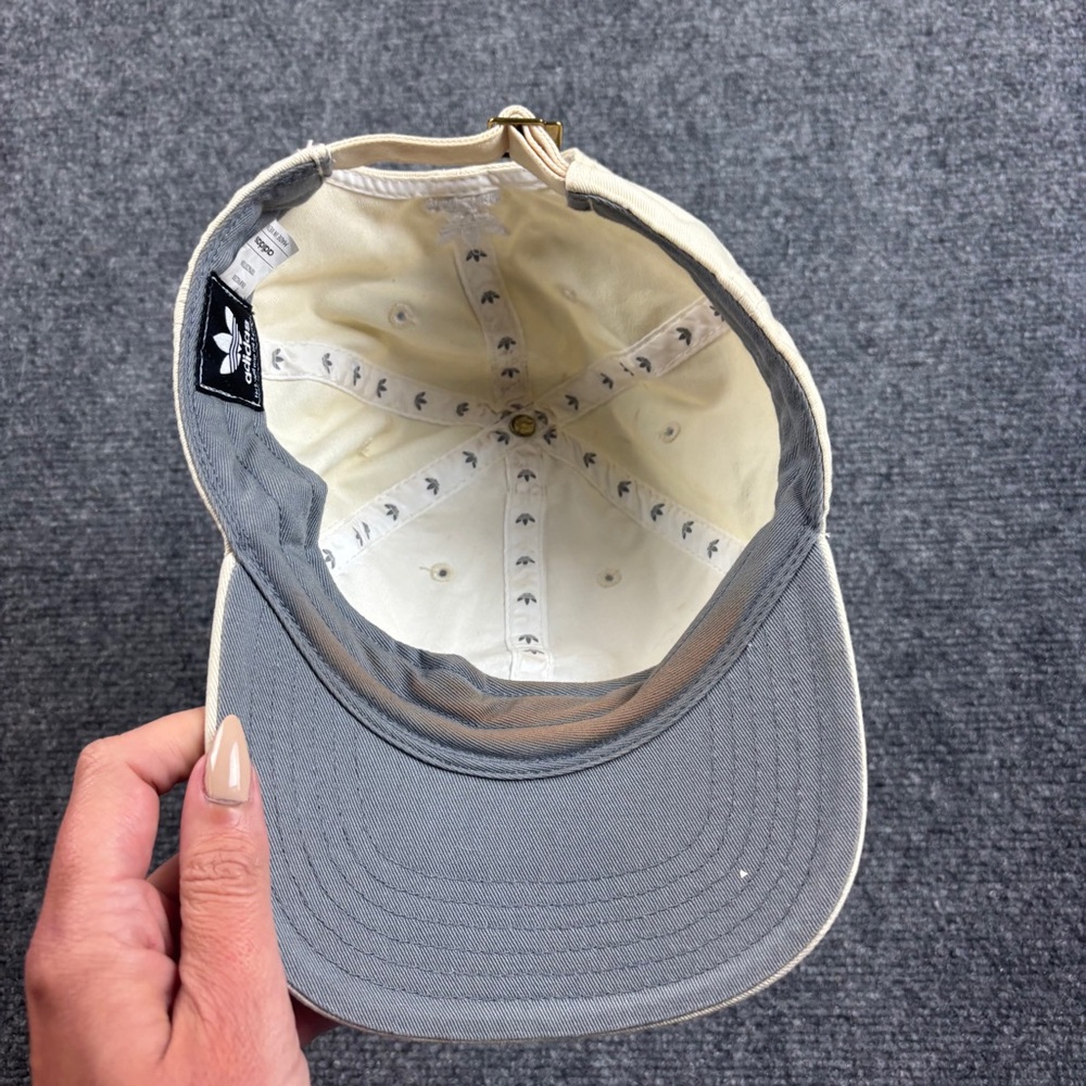 ADIDAS Women’s Relaxed Strap Back Hat Cream/white Trefoil One Size Fits Most - Picture 4 of 9